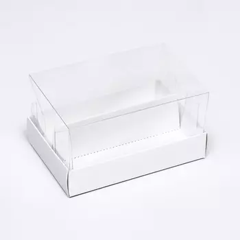 Кондитерская коробка складная под 2 эклера, белая, 913.57 см