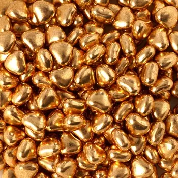 Кондитерская посыпка «Металлическое сердечко», золотая, 50 г