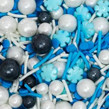 Кондитерская посыпка «Ночное небо», голубая/белая/чёрная, 50 г