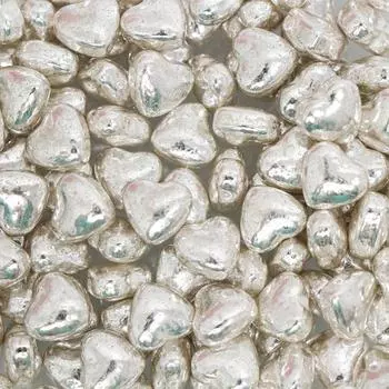 Кондитерская посыпка «Пылкое сердце», серебристая, 50 г