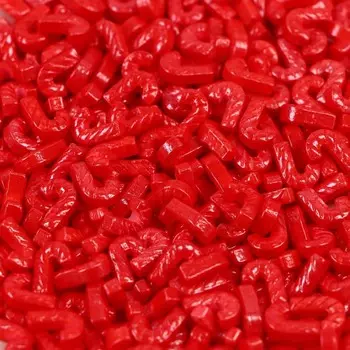 Новогодняя кондитерская посыпка «Трость», красная, глянец, 20 г