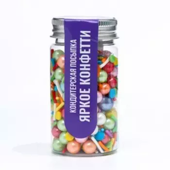 Кондитерская посыпка «Яркое конфетти », микс, 50 г