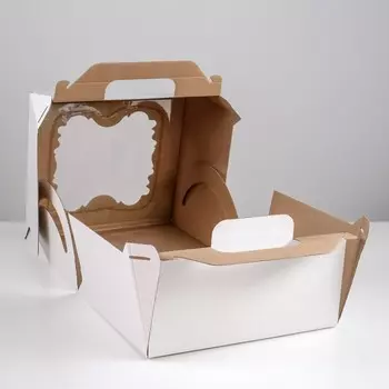 Кондитерская упаковка,2 окна, 30 х 30 х 30 см