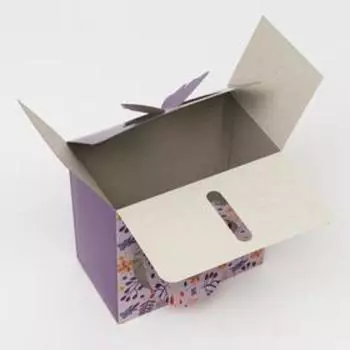 Кондитерская упаковка, "Бабочки", сиреневый, короб, 1 кг, 21 х 21 х 12 см