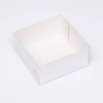 Кондитерская упаковка, белая с PVC крышкой, 17178 см
