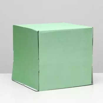 Кондитерская упаковка, без окна, мятная, 30 х 30 х 30 см