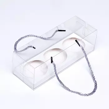 Кондитерская упаковка для кексов, белая 22.57.87.8 см