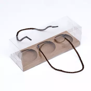 Кондитерская упаковка для кексов, крафт 22.57.87.8 см