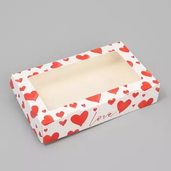 Кондитерская упаковка, коробка с ламинацией «Love», 20 х 12 х 4 см