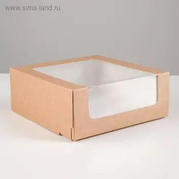 Кондитерская упаковка с окном, микс, 18 х 18 х 10 см,