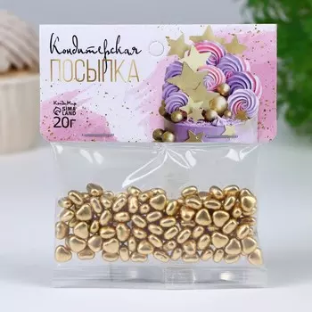 Кондитерский декор «Золотое сердце», 20 г