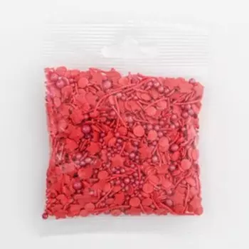Кондитерская посыпка "Микс №1024", красная, 50 г
