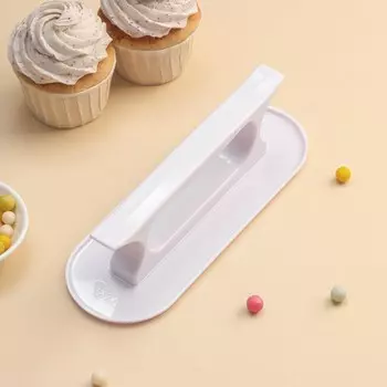 Кондитерский утюжок для мастики Доляна, 20.57.5 см, белый