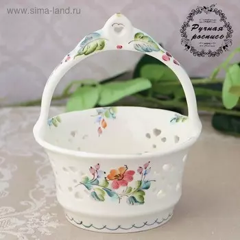 Конфетница «Крошка», 11.511.514.7 см, Семикаракорская керамика 1 сорт, Токаренко Т.Ю.