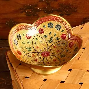 Конфетница латунь "Цветок" 15х15х7 см