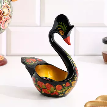 Конфетница дерево «Лебедь», хохлома