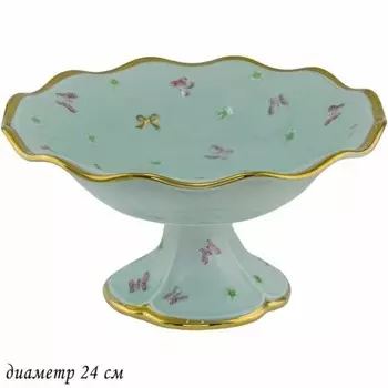 Конфетница Lenardi «Бабочки», на ножке, 24 см