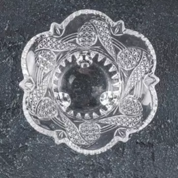 Конфетница стеклянная на ножках «Восход», 180 мл, круглая