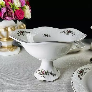 Конфетница на ножке Lenardi «Доминика», размер 20.5х13 см