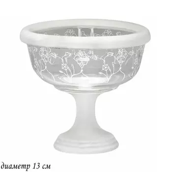 Конфетница на ножке Lenardi, стекло, 13 см