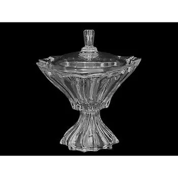 Конфетница на ножке с крышкой, 22 см
