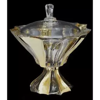 Конфетница на ножке с крышкой, 22 см