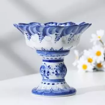 Конфетница "Настя", 16,5х19 см, гжель