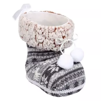 Конфетница «Сапожок», серая