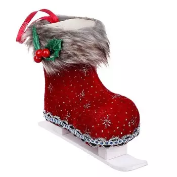 Конфетница «Сапожок», бордовая