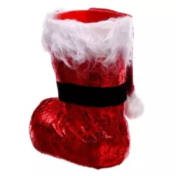 Конфетница «Сапожок», с колпачком, красная