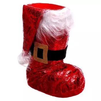 Конфетница «Сапожок», с колпачком, красная