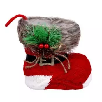 Конфетница «Сапожок», с поясом, цвет красный