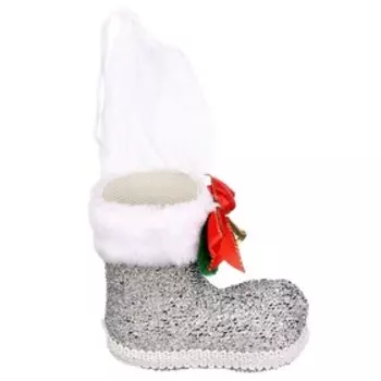 Конфетница «Сапожок», серебристый