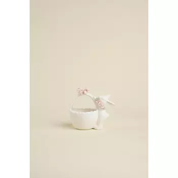 Конфетница SL Home «Лесные кролики», 12.5812 см, фарфор, белая