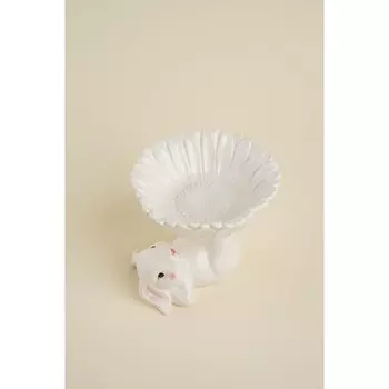 Конфетница SL Home «Лесные кролики», 1917.515 см, керамика, белая