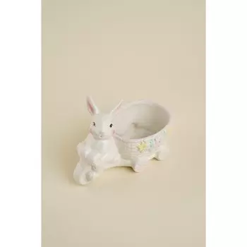 Конфетница керамическая SL Home «Лесные кролики», 21,510,515,5 см, цвет белый