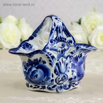 Конфетница «Весна», 211318 см, гжель