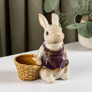 Конфетница «Зайка», 10,5×7,5×16,5 см, цвет МИКС