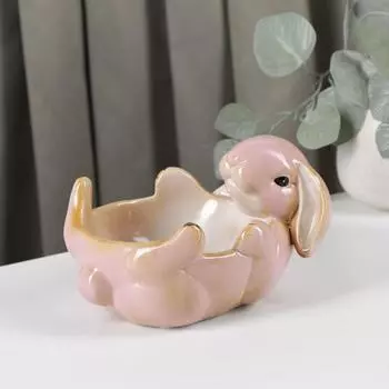 Конфетница «Зайка», 17×13×10 см, цвета МИКС