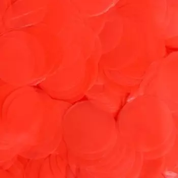 Конфетти для декора, цвет оранжевый ультрафиолет, d= 2 см, 100 г