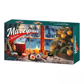 Конфеты подарочные новогодние глазированные «Марципан», мандарин, глинтвейн, ассорти, 126 г