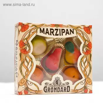 Конфеты подарочные новогодние «Миндальное лакомство» с корпусом из марципана, фрукты, 100 г