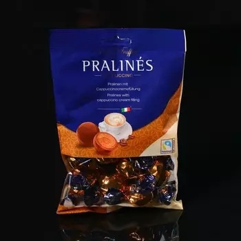 Конфеты Maître Truffout Pralines из молочного шоколада, капучино, 125 г