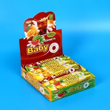 Конфеты сахаристые "ВАБУ", ананас, арбуз, кола, манго, 25 г