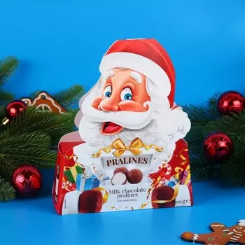 Конфеты шоколадные Baron "Санта Клаус" с пралине, 100 г