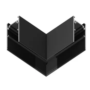 Коннектор Ambrella угловой для накладного шинопровода Magnetic GL3372 BK, чёрный