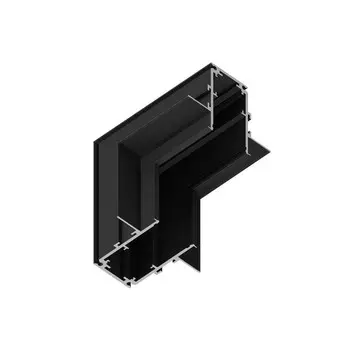 Коннектор Ambrella угловой внутренний для встраиваемого шинопровода Magnetic GL3363 BK, чёрный