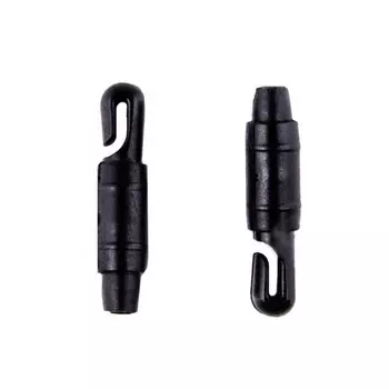 Коннектор для крепления лески к удилищу, d=1 мм, 10 шт, цвет чёрный