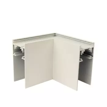 Коннектор для накладных магнитных шинопроводов, 35 мм. Угловой. Горизонтальный. Uniel, IP20, цвет белый