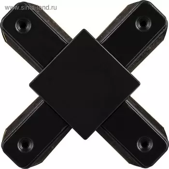 Коннектор Х-образный для шинопровода LD1002, цвет черный